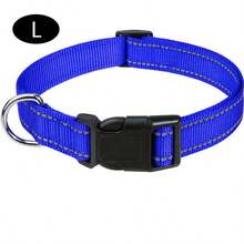1pc Reflective Adjustable Dog Collar, Thin Nylon Webbing And Quick Release Plastic Buckle, Adjustable Nylon Collar Suitable For Small, Medium, Large Dogs, Walking & Training - Blue - View 15