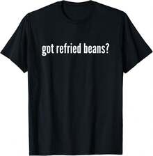 1Pc Camiseta de Amante de Comida Mexicana de Frijoles Refritos Divertidos, Camiseta para Mujeres, Camiseta para Hombres, Estilo Unisex, Camiseta Deportiva, Camiseta de Fiesta, Camiseta de Regalo, Talla S-4XL, 100% algodón, Negra - Negro - Ver 10