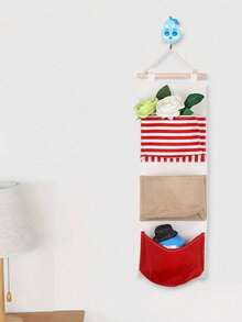 3-Pocket Hanging Storage Bag, Decorative Fabric Wall-Mounted Organizer Suitable For Various Room Types - Multicolor - View 7