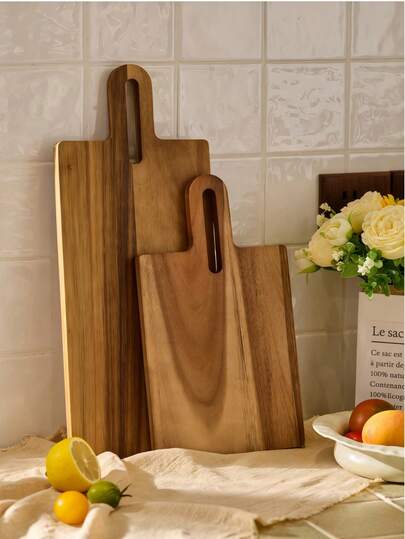 1 PC Wood Cutting Board Antibacterial Anti-Mildew Tray For Cutting And Storing Steak, Vegetables, Bread, Etc.