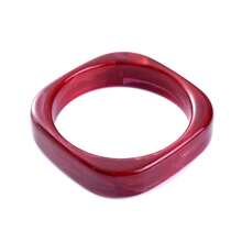 Vòng tay acrylic bất đối xứng hình học phong cách retro màu đỏ dành cho nữ, phù hợp cho các bữa tiệc, sự kiện và đeo hàng ngày. - Dòng sản phẩm màu đỏ - Xem 7