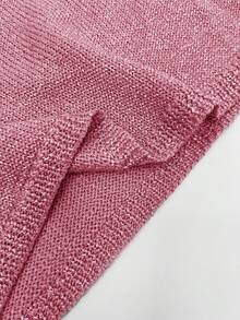 For Love & Bella Women's Casual Cute Y2K Sexy Shiny Sequin Knit Camisole V-Neck Spaghetti Strap Tank Top, Women Summer Outgoing Holiday Party Nightclub Date Music Festival Country Music Concert Outfit - Pink - View 8