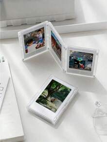 1pc/4pcs/6pcs Minimalist Multi-Functional Acrylic Magnetic Photo Frame Refrigerator Sticker, Suitable For Valentine's Day, Wedding, Birthday, Halloween Decoration - Magnetic Photo Frame - View 4