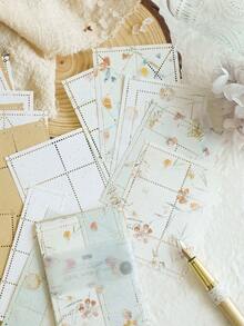 MOCARD 18 szt./opakowanie Papier do scrapbookingu w stylu vintage, nieprzylepny materiał dekoracyjny DIY, prezent świąteczny, ręcznie robione materiały do kolażu, spersonalizowane planowanie scrapbookingu, kreatywne artykuły szkolne - 3. Palma morelowa - Zobacz 6