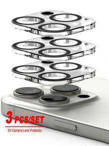 ZYONS Bộ 3 miếng dán kính bảo vệ ống kính camera [Bảo vệ nhiều lớp] Tương thích với iPhone 17 Pro Max/17 Pro/17 Air/17, 16 Pro Max/16 Pro/16 Plus/16, 15 Pro Max/15 Pro/15 Plus/15, 14 Pro Max/14 Pro/14 Plus/14, 13 Pro Max/13 Pro/13/13 Mini, 12 Pro Max/12 Pro/12/12 Mini, 11 Pro Max/11 Pro/11 Series, Miếng dán bảo vệ ống kính camera, Kính cường lực, Chống chói cho chụp ảnh ban đêm, 3D Stereo, Bảo vệ camera - 3 CÁI - Xem 33