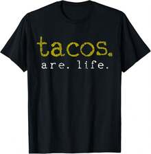 1Pc Camiseta de regalo de comida mexicana Taco, camiseta para amantes de tacos, camiseta para mujeres, camiseta para hombres, estilo unisex, camiseta deportiva, camiseta de fiesta, camiseta de regalo, talla S-4XL, 100% algodón, negra - Negro - Ver 2