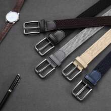 Cinturón elástico a para hombre, cinturón trenzado con personalidad, cinturónáctico a para hombre, cinturón multifuncional para aventura al aire libre C4OB - Caqui - Ver 11