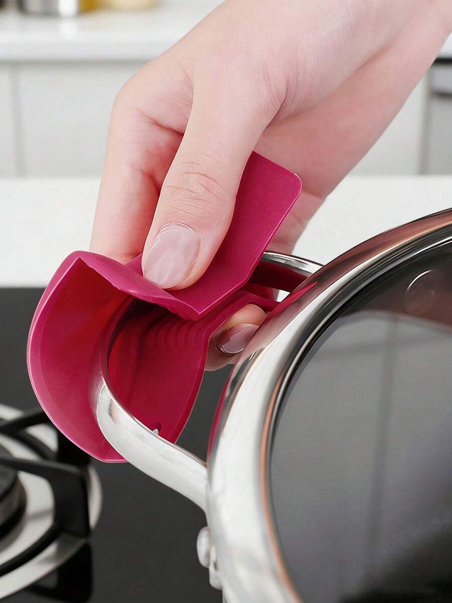 2pcs Kitchen Cooking Bow Silicone Insulation Clip, Silicone Insulation Pot Clip, Creative Kitchen Practical Tool, Heat-Resistant And Anti Slip Insulation Clip, Suitable For Baking And Microwave Use - Multicolor - View 1