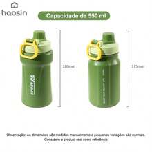 550ml/750ml Sports Water Bottle Leakproof Portable for Outdoor Sports & Activities, Cor Aleatória. Perfect Gift Choice - Cor - Visão 9