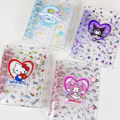 A7 Size Portable Transparent Binder, Transparent Sticker Notebook, Photo Storage Sleeves, Album, Budget Planner, Diary, Notepad, Office Supplies