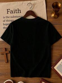 Streetgang Children's And Youth T-Shirt, Boys And Girls, Gospel Jesus Christ Written, 2 To 16 Years Old, 100% Cotton - 黑色 - 查看 3