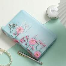 Biblia Para Mujer Con Cierre Letra Grande 12 Puntos RV1960 Imit. Floral Turquesa Con Indice - Single Book - View 7