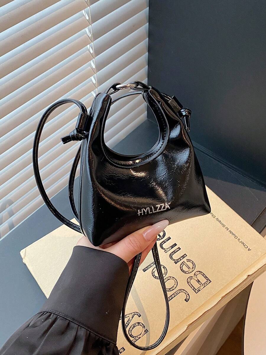 小众设计女士单肩包，2026新款时尚单肩斜挎包，高端女士手提包 - 黑色 - 查看 1