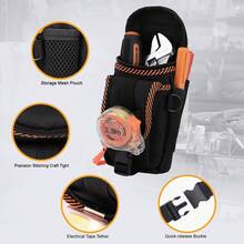 TKIGZNW Tool Belt Pouch, Suitable For Men, Perfect For DIY Enthusiasts And Craftsmen - Black - View 5