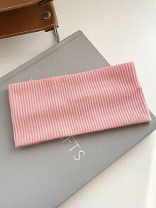 1pc Minimalist Knitted Wide Striped Elastic Headband, Fashion Hair Hoop For Women, Anti-Slip For Washing Face & Makeup Fashion Hair Accessories Women Hair Band - Multicolor - View 22