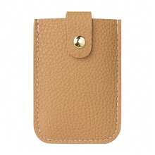 Laminated Concealed Pull-Out Business Card Case 4 Card Pockets PU Leather RFID Blocking ID Card Holder Mini Wallets - Multicolor - View 11