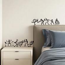 1pc Creative Art Musician Figure Wall Decor Sticker - The Little Figure Performing Art - View 4