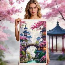 SNA 2026 New Style Flower Bridge Ancient Tower Cross Stitch Kits DIY Handmade Fabric Cloth Cross Embroidery Sewing Set Home Deco Diy Kit Crafts Embroidered Embroidery Kit Cross Stitch Kits Crochet Kit Punch Needle Kit Sewing Accessories Sewing Kit Embroidery Thread Craft Kit Stitch Stuff Sewing Patterns Crochet Craft Supplies Embroidery Kit Beginners Sewing Pattern - Need to Embroider By Yourself, No Frame - View 11