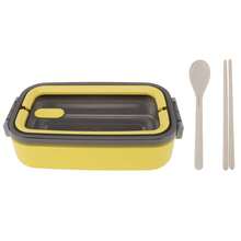 Yellow Bento Lunch Box - 304 Stainless Steel Thermal Container, Leakproof, Ideal For Students, Schools And Offices - Yellow - View 9