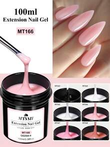 Mtssii 1罐100毫升UV/LED固化延长胶，乳白色、透明色、裸色、粉色、亚克力水晶色，持久可卸，适用于美甲DIY设计 - 彩色 - 查看 15