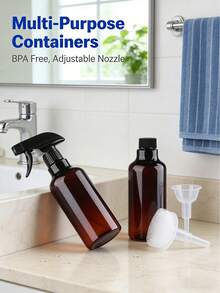 塑料喷雾瓶，细雾塑料迷你旅行香水瓶，小型可灌装液体容器，液体分配器迷你喷雾瓶塑料香水酒精喷雾瓶，可灌装细雾爽肤水喷雾瓶，重型喷雾瓶喷雾/水流瓶，适用于清洁液、精油、头发和其他化妆品、植物浇水、旅行、熨烫和清洁（透明） - 彩色 - 查看 6