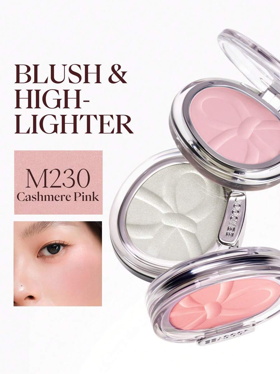 JOOCYEE Blush & Highlighter, Matte Highlighter, Nude Makeup, Versatile, Radiant Complexion - M230 CASHMERE PINK - View 1