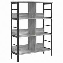 vidaXL Bücherregal Graues Sonoma 82 x 32 x 112 cm Holzwerkstoff - Grau - Übersicht 2