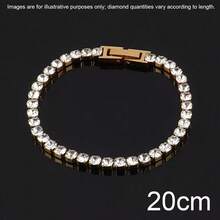 1条4毫米不锈钢网球链手链，男女皆宜的嘻哈风格，立方氧化锆水晶串珠饰品 - 手鍊 - 查看 9