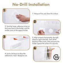 2pcs Adjustable Acrylic Straw Holder, Space-Saving Reusable Straw Storage Box Suitable For Cabinet Door - Multicolor - View 6