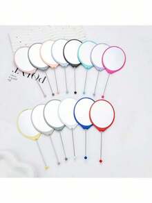 10pcs DIY Handheld Mirrors With Detachable Pearl Rods, Suitable For Jewelry Making, Teens And Adults, Bohemian Home Decor, Party Favors, Art Projects (Multiple Colors Available) - Multicolor - View 4