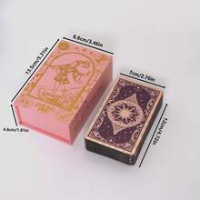 Classic Starry Violet Tarot Card Gift Set - 78 Lavender Tarot Cards, Elegant Tarot Deck For Beginners, Includes English Tarot Card Guidebook, Fortune Telling, Divination, Oracle Cards, Christmas, Halloween, Thanksgiving Gift, 4.7in*2.8in (12cm*7cm) - 彩色 - 查看 2