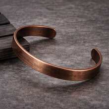 Men's Bracelet Made Of Aged Pure Copper - Camel - View 5