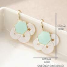 1 Đôi bông tai chạm khắc hoa thủ công thanh lịch, trang sức phong cách Bohemian dành cho nữ, thích hợp cho các bữa tiệc ngày lễ, một món quà tinh tế dành cho người yêu. - Nhiều màu - Xem 7