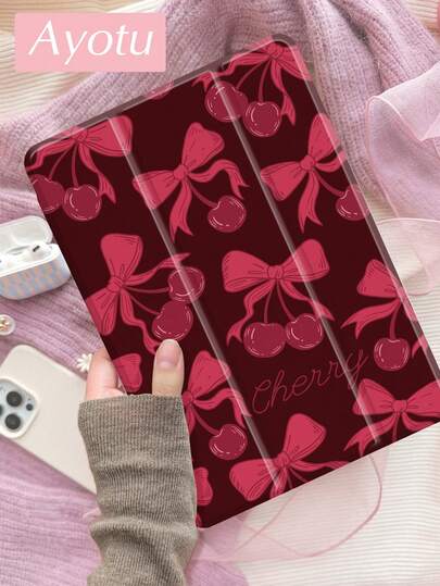 Fruit Pattern Case Compatible With IPad 10.2 Inch 2021/2020 Compatible With IPad 9th/8th Generation, Compatible With Samsung Galaxy Tab A8 10.5 Inch 2022, Tab Cover, With Pen Holder, Supports Automatic Sleep/Wake Lid