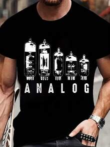 Novelty Og Vacuum Tubes Funny Electron Vae Lover T ShirFashion Streetwear Short Sve Birthday GifSummer T-Shirt - 黑色 - 查看 1