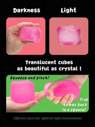 5cm Jumbo Strawberry Cream Squishies Toy, Soft & Squishy Silicone Stress Relief Squeeze Toy, High Quality Handmade Food Toy DIY New Transparent Pink Strawberry Cream Top