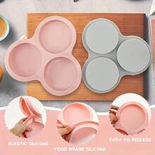 不粘硅胶煎饼模具，煎蛋饼模具，可用于煎蛋和制作早餐三明治，1个装，蛋糕胚模具，汉堡煎锅，兼容空气炸锅 - 彩色 - 查看 9