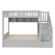 Kids Bed Frames, Headboards & Footboards - Gray + Wood-1 - View 10