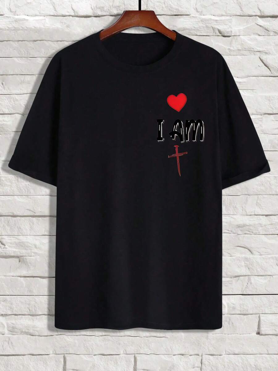 180g Men'S 100% Cotton T-shirt. Comfortable, Casual, Versatile and Fashionable. a Must-have Round-neck Short-sleeved T-shirt for Men. Can Be used as a Gift. Printed and Shipped From The united States. - Preto - Ver 1