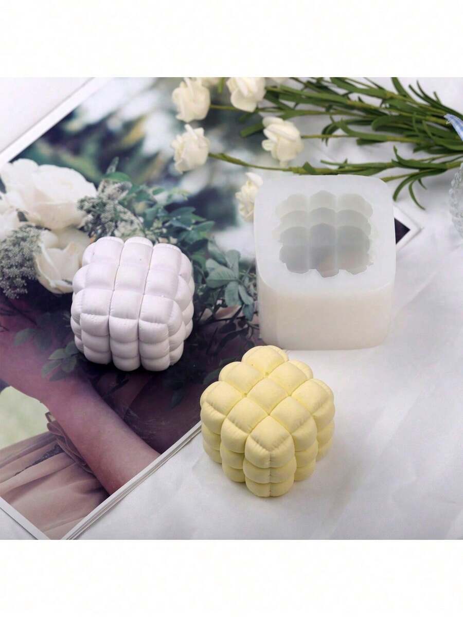 DIY Handmade Sachet Cube Plaster Aromatherapy Silicone Mold - White - View 1