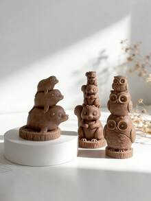 Reusable Owl Shaped Silicone Mold, Suitable For Handmade Candle, Soap Making, And Gypsum Crafts - Irregular Claw Shape, Containing Owl, Squirrel, Seal - Style Design, Handmade Soap, Wax, Resin, Clay Themed Mold - Animal Molds - View 5