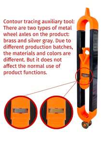 1 Set Woodworking Measuring Ruler Kit, Includes Contour Gauge With Lock And Adjustable Asymmetrical Curve Precision Measuring Tool - One Size Fits All - View 10