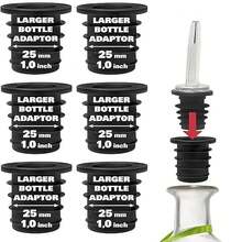 Adaptadores de vertedor de licor, para Botellas grandes de aceite de oliva y vino, tapón de botella de vino tinto de hasta 1 pulgada/25mm, 1/4/6 SED1 - 1 pieza - Ver 8