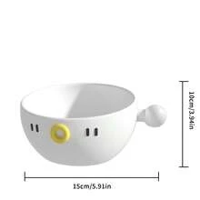 Ceramic Pet Bowl Set, Universal Anti-Slip Cat Dog Food Bowl, Slanted Neck-Protecting Bowl, Detachable & Deepened Anti-Splash Bowl - 300ml - View 11