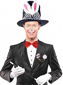 Bộ trang phục Thỏ Trắng (1 món/4 món/6 món) bao gồm băng đô tai thỏ, mũ lông mềm, kính đồng hồ, găng tay nơ, mũi thỏ, trang phục dự tiệc Phục Sinh. - Đàn ông - Xem 6