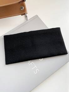 1pc Minimalist Knitted Wide Striped Elastic Headband, Fashion Hair Hoop For Women, Anti-Slip For Washing Face & Makeup Fashion Hair Accessories Women Hair Band - Multicolor - View 15