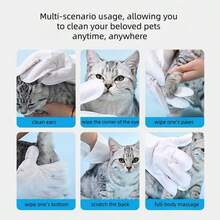 6pcs/10pcs Pet Disposable Wet Wipes, No-Rinse Cleaning Wipes For Cats, Dogs And Other Pets - Multicolor - View 8