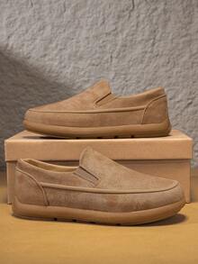 男女通用休闲套脚鞋 - 咖啡棕 - 查看 3