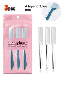 30/24/20/12/6/3/1pc. Eyebrow Trimmer, Multifunctional Eyebrow Trimmer, With Protective Cover, Shaver, Makeup Remover And Depilatory Device, Body Hair Remover, Exfoliating And Exfoliating Tool, Stainless Steel Eyebrow Sharpener With Precision Cover - Silver - View 8