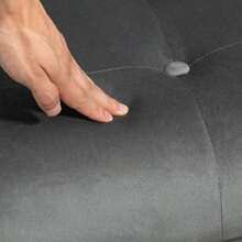 Rocking Chair With Footrest, Reclining Chair With Cushions, Velvet Look, Wingback Chair With Wooden Legs For Bedroom Or Living Room, 66 X 96 X 101 Cm, Dark Grey - Grey - View 8